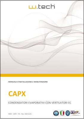 Manuale d'installazione e manutenzione Condensatori Evaporativi con Ventilatori EC serie CAPX
