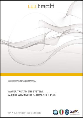 Manuale sistema di trattamento acqua W-Care Advanced & W-Care Advanced plus