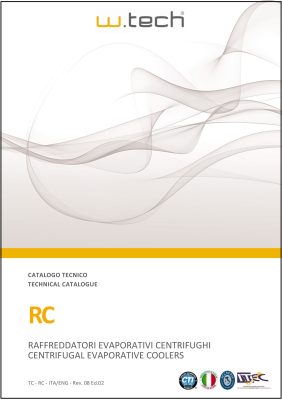Catalogo e dati tecnici Raffreddatori Evaporativi Centrifughi serie RC